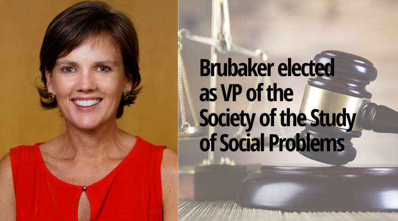 Sarah Jane Brubaker, Ph.D., professor in the Wilder School’s criminal justice and public policy and administration programs, was recently elected as the Vice President of the Society of the Study for Social Problems (SSSP).