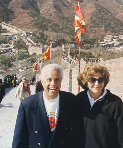 Eva Teig and Douglas Wilder at the great wall of china