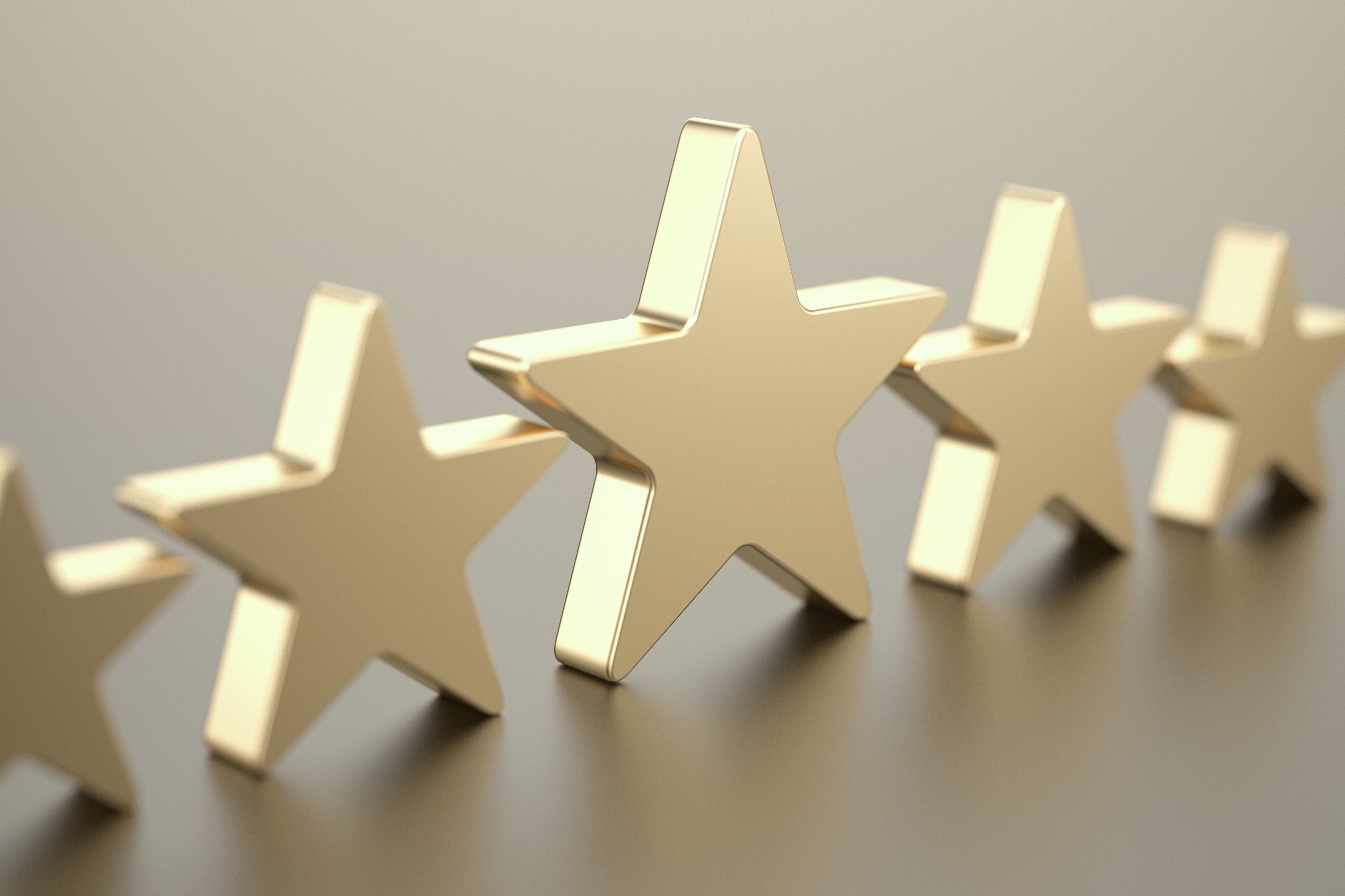 Image of five gold stars.