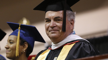 John Mahoney,Ph.D., at the Spring 2016 Wilder School Graduation Ceremony on May 16.