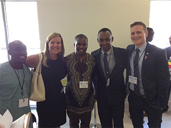 2016 Mandela Washington Fellows with criminal justice professor Robyn McDougle, Ph.D.