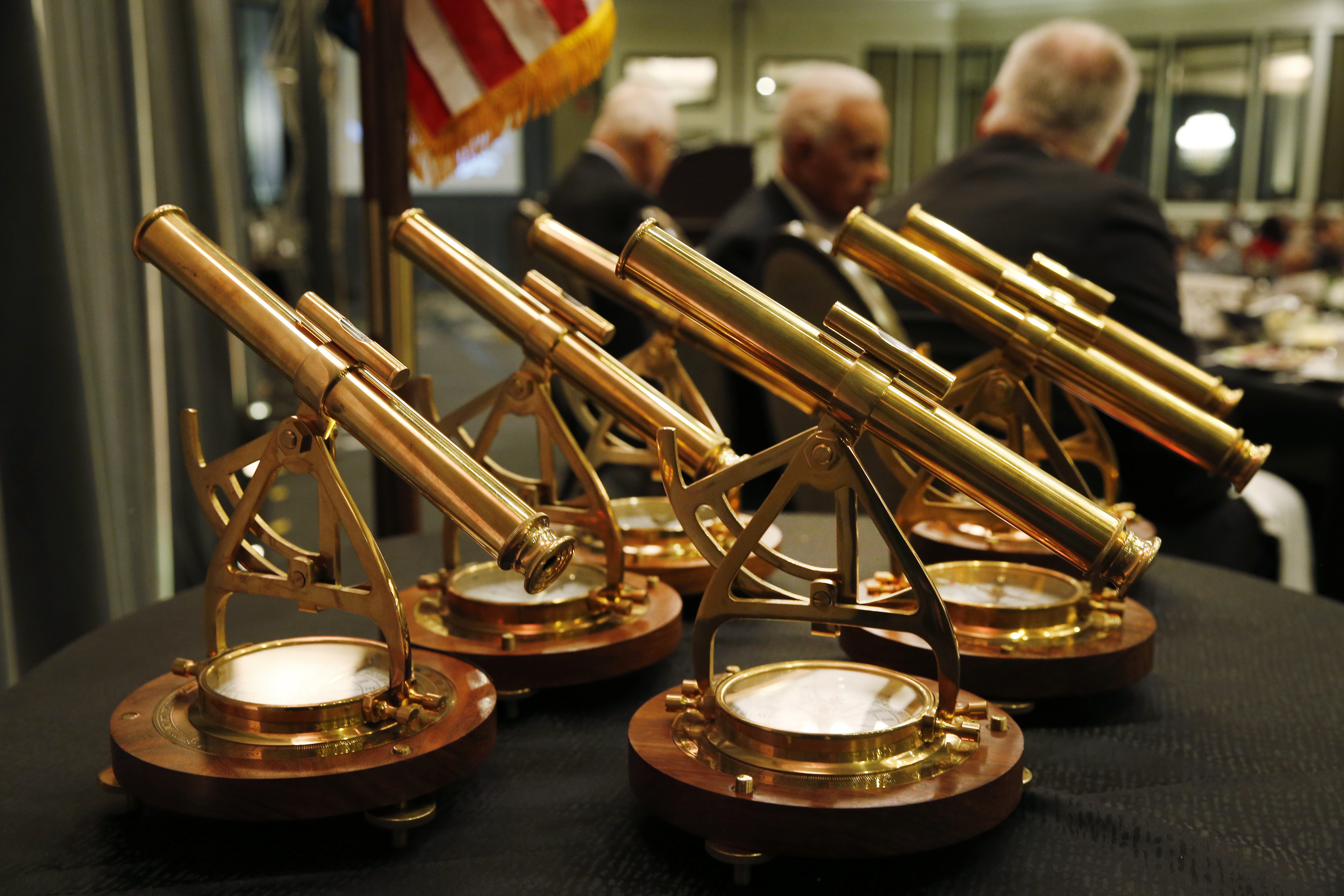Closeup of EVGA telescope trophies