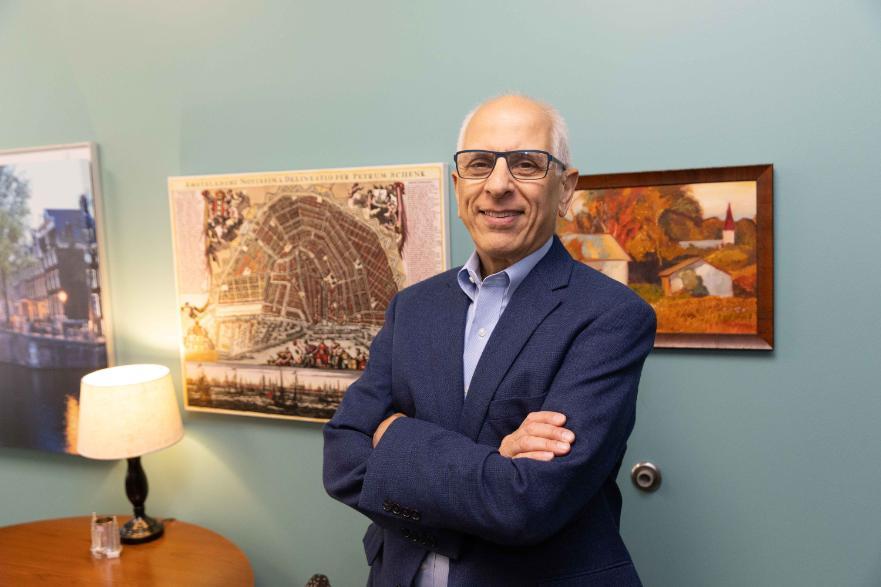 John Accordino poses in his office.